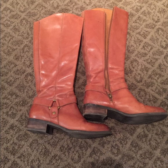 Franco Sarto Brown Leather Riding Boots - Picture 1 of 3